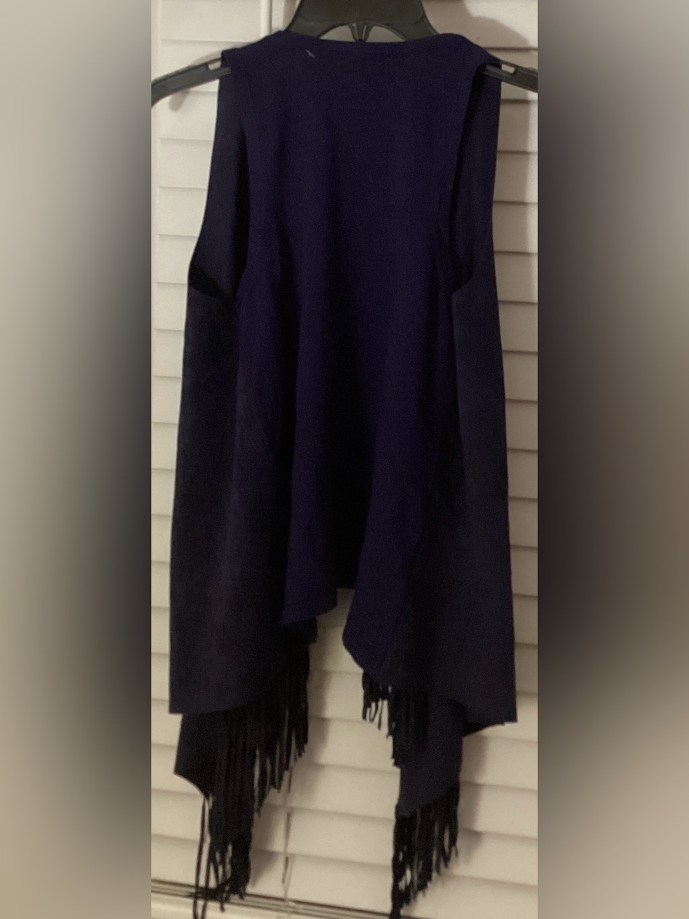Women’s Western Fringe Vest Indigo Blue XS by International Concepts NWT